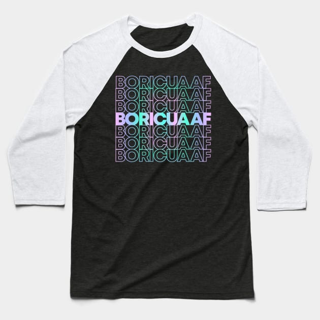 Boricua AF Puerto Rican Baseball T-Shirt by Flippin' Sweet Gear